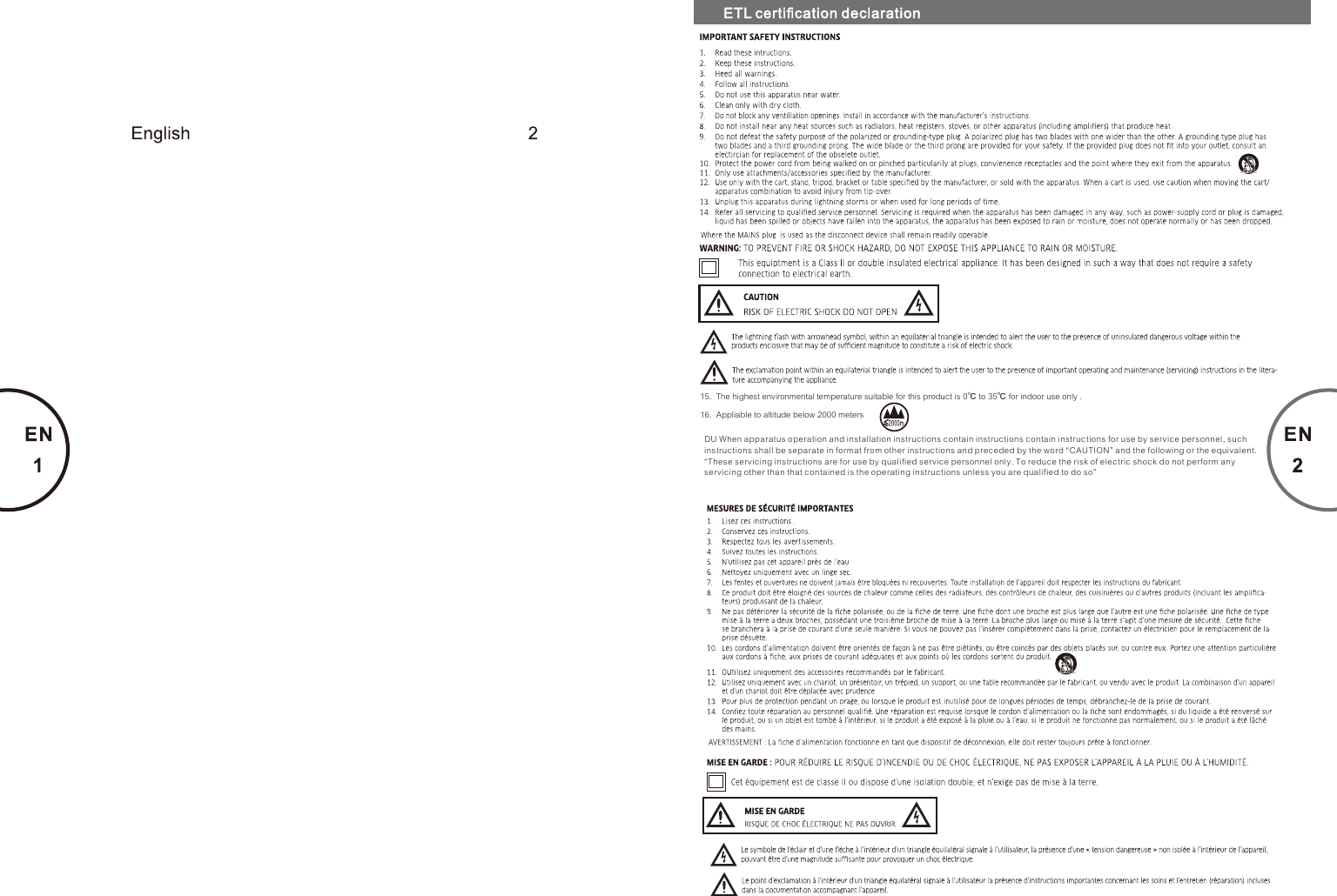 Page 2 of Microlab Electronics SLATE BLUETOOTH SPEAKER User Manual                      1