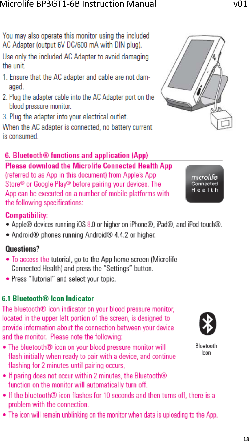 MicrolifeBP3GT1‐6BInstructionManualv0118