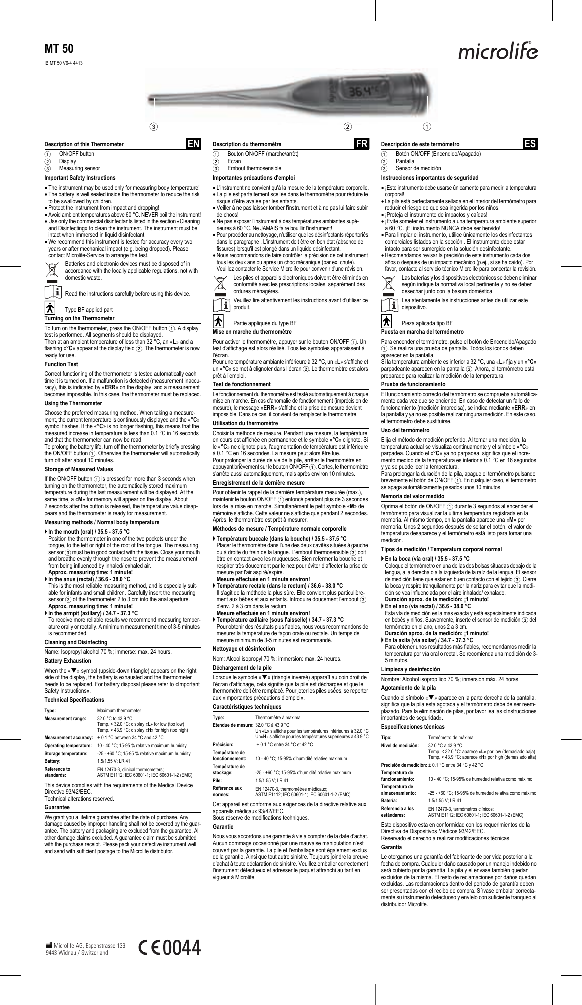 Page 1 of 2 - Microlife Microlife-Mt-50-Manuals- OBJ_DOKU-2321-001  Microlife-mt-50-manuals