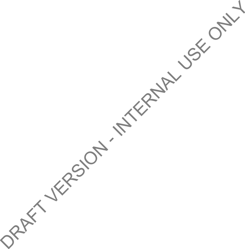 DRAFT VERSION - INTERNAL USE ONLY