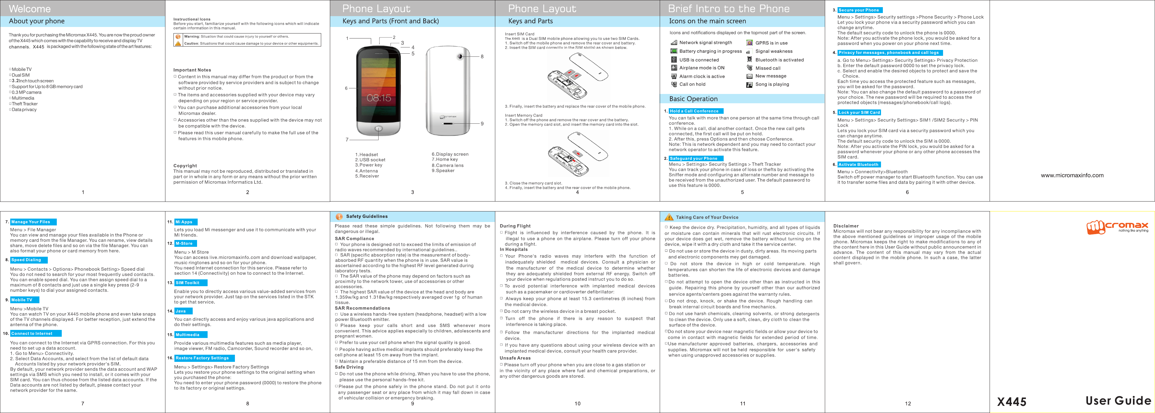 micromax x445 java software