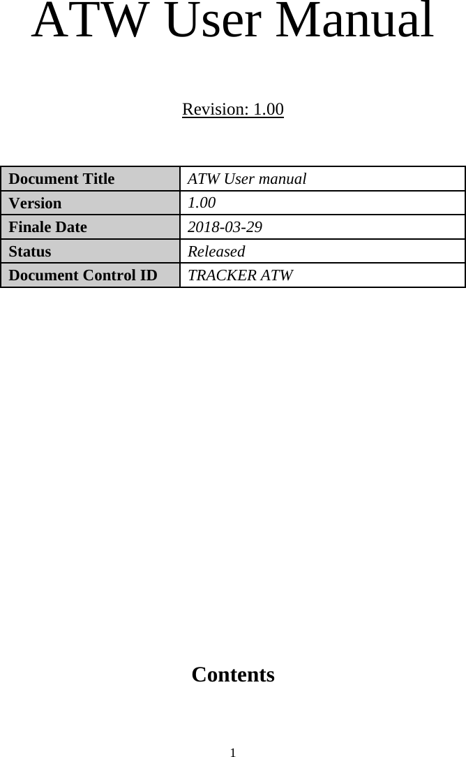 Micron Electronics ATW Tracker User Manual