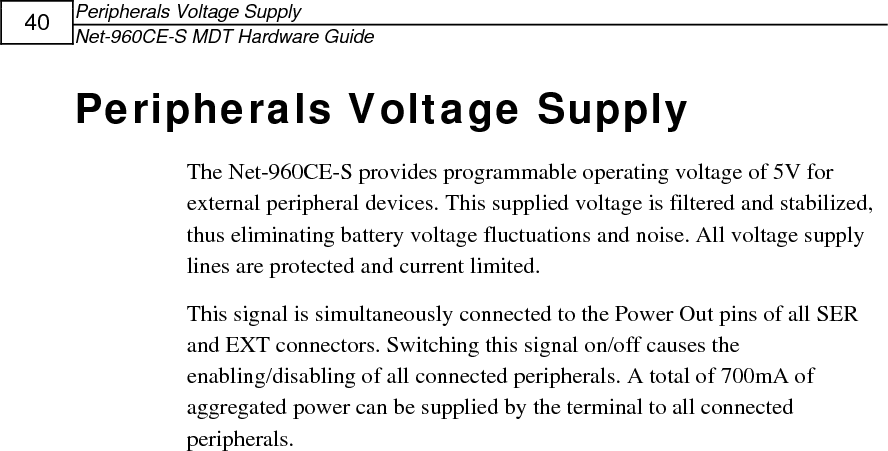  Net-960CE-S Power   Net-960CE-S MDT Hardware Guide  41 