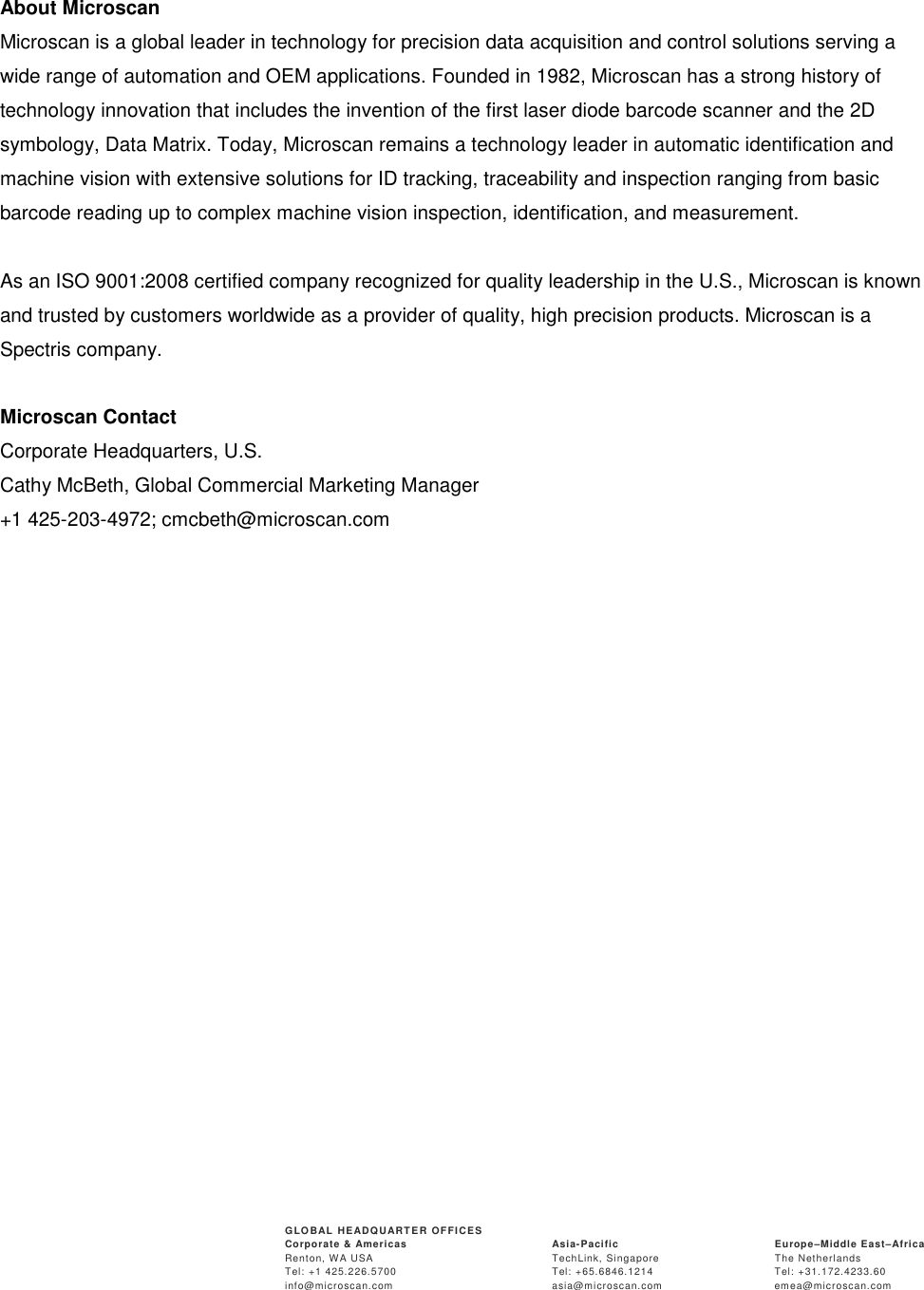 Page 2 of 2 - Microscan  Autovision 2 Next-gen Simplified Vision Software