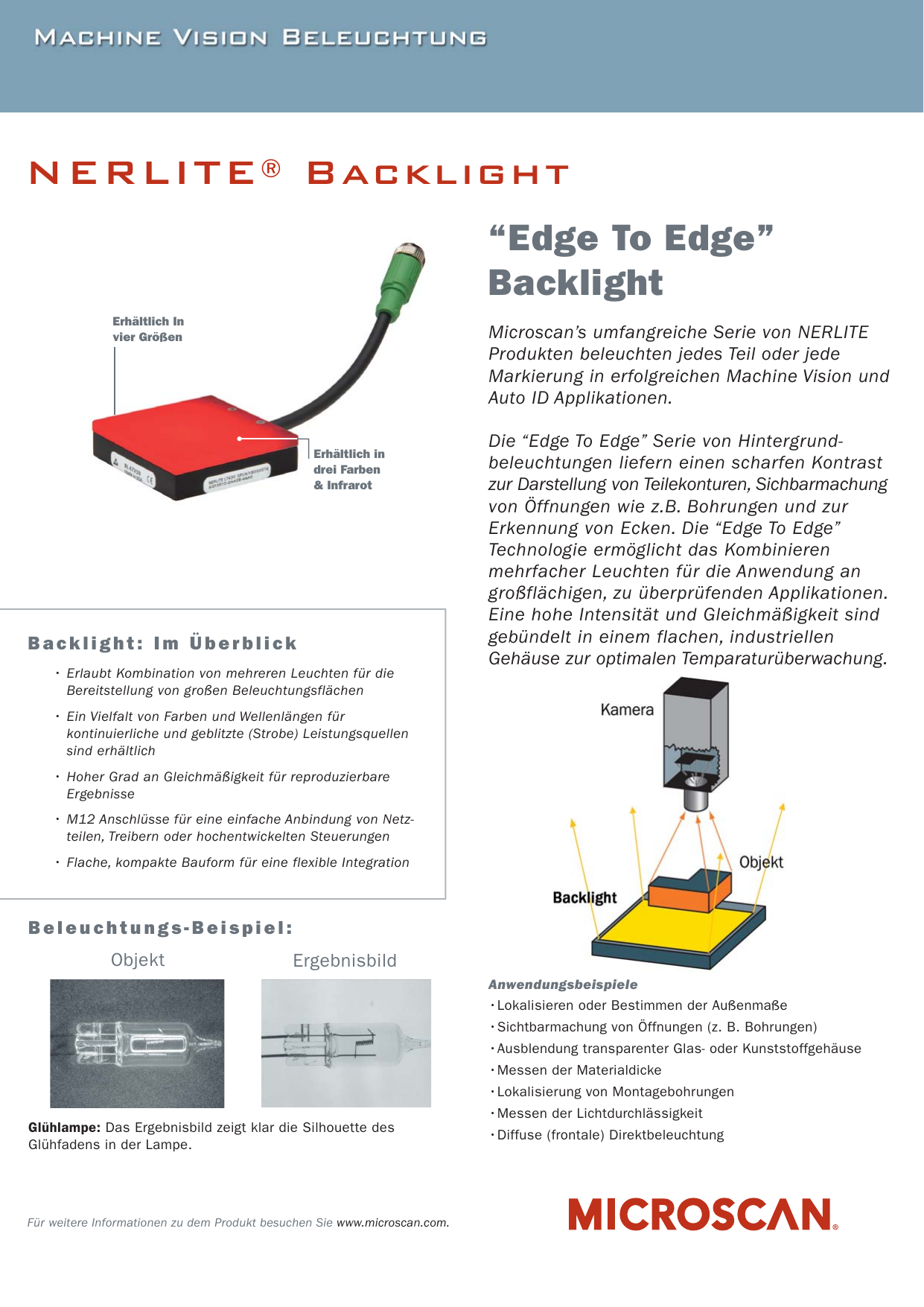 Page 1 of 2 - Edge-to-Edge Backlight Specification Sheet Edgebacklight Deutsch