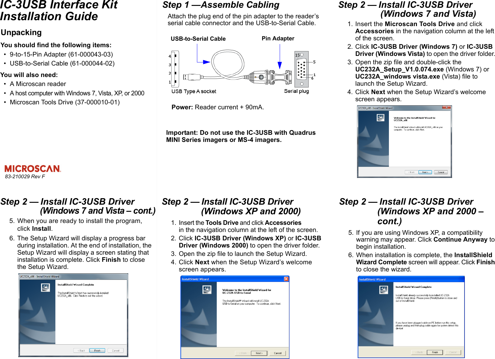 Page 1 of 2 - IC-3USB Interface Kit Installation Guide  Ic3usbinstallationsheet