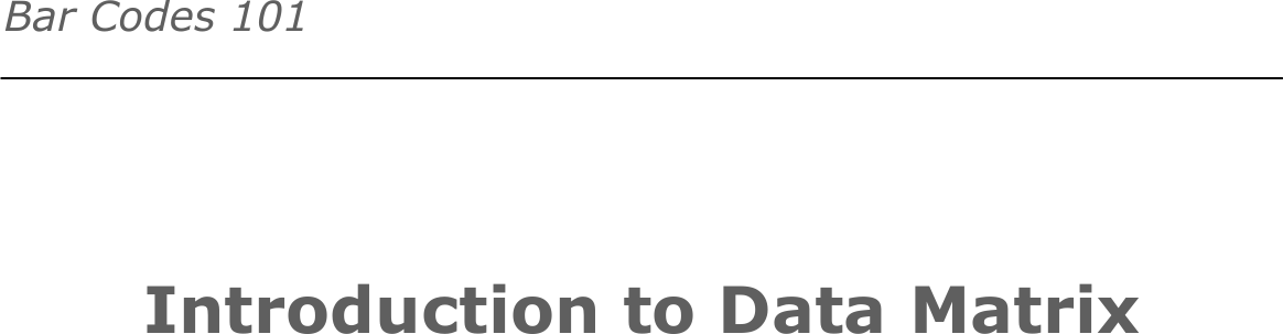 Page 1 of 8 - Microsoft  - P Data Matrix [Read-Only] Intro To