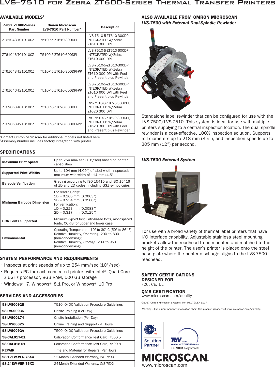 Page 4 of 4 - LVS-7510 Thermal Printer Label Inspection System  Lvs7510forzt6x0brochure.en