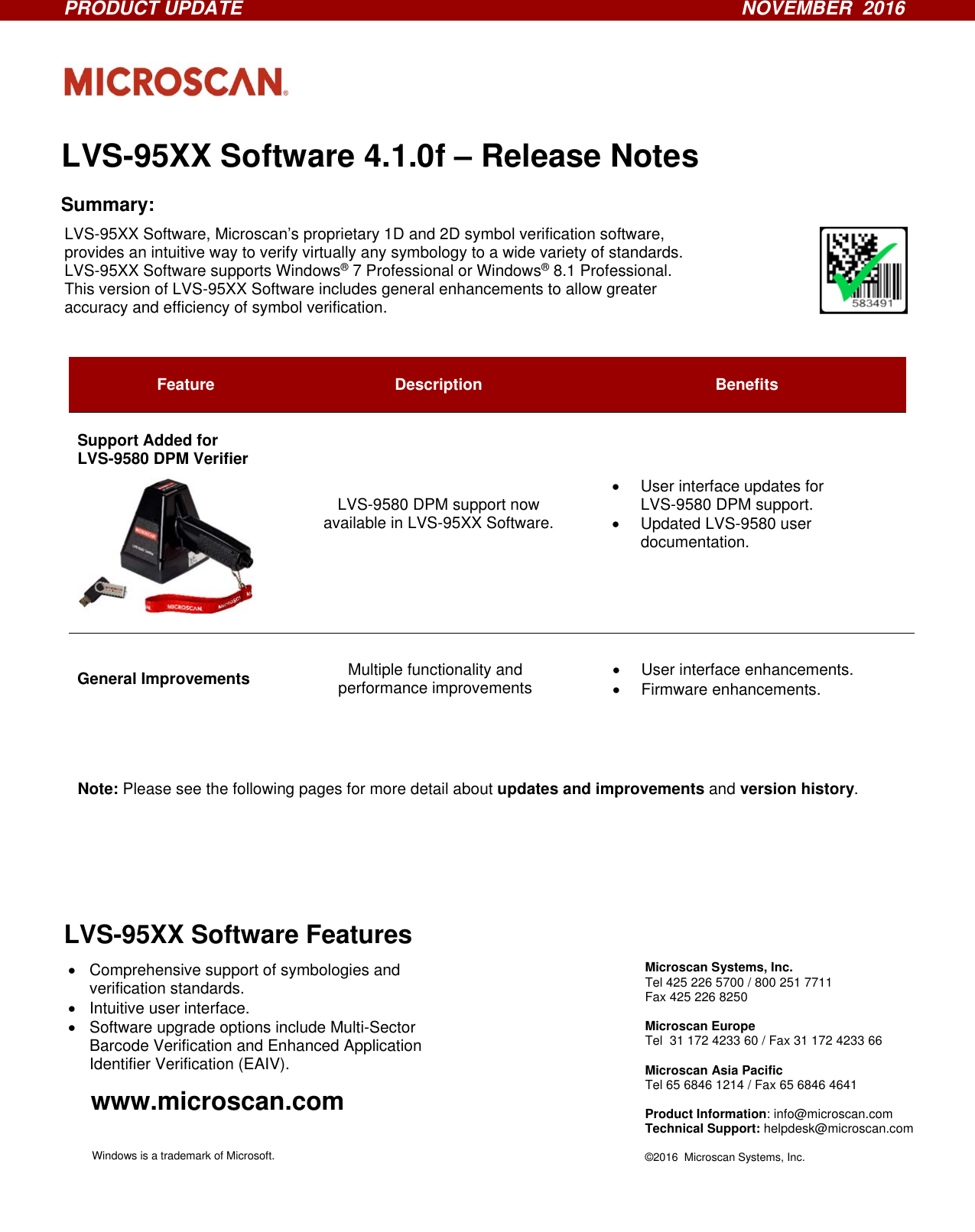 Page 1 of 7 - LVS-95XX Software 4.1.0f Release Notes  Releasenotes