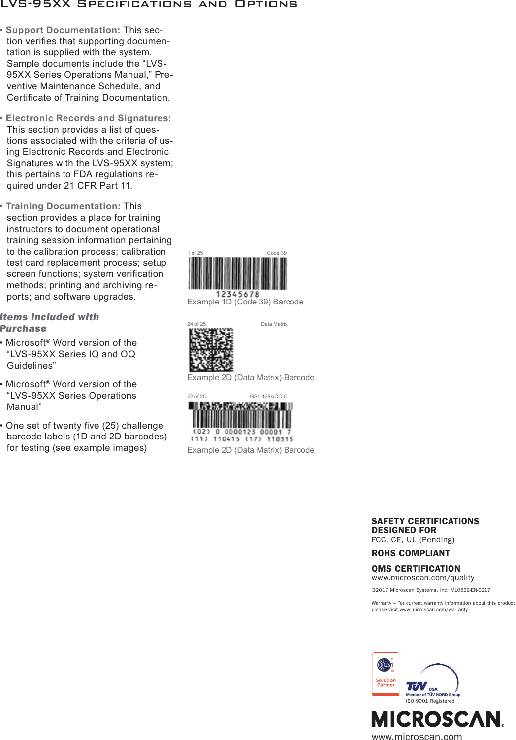 Page 2 of 2 - LVS-95XX Series IQ/OQ Overview  LVS-95xx-iq-oq-brochure.en 20170525174523 0