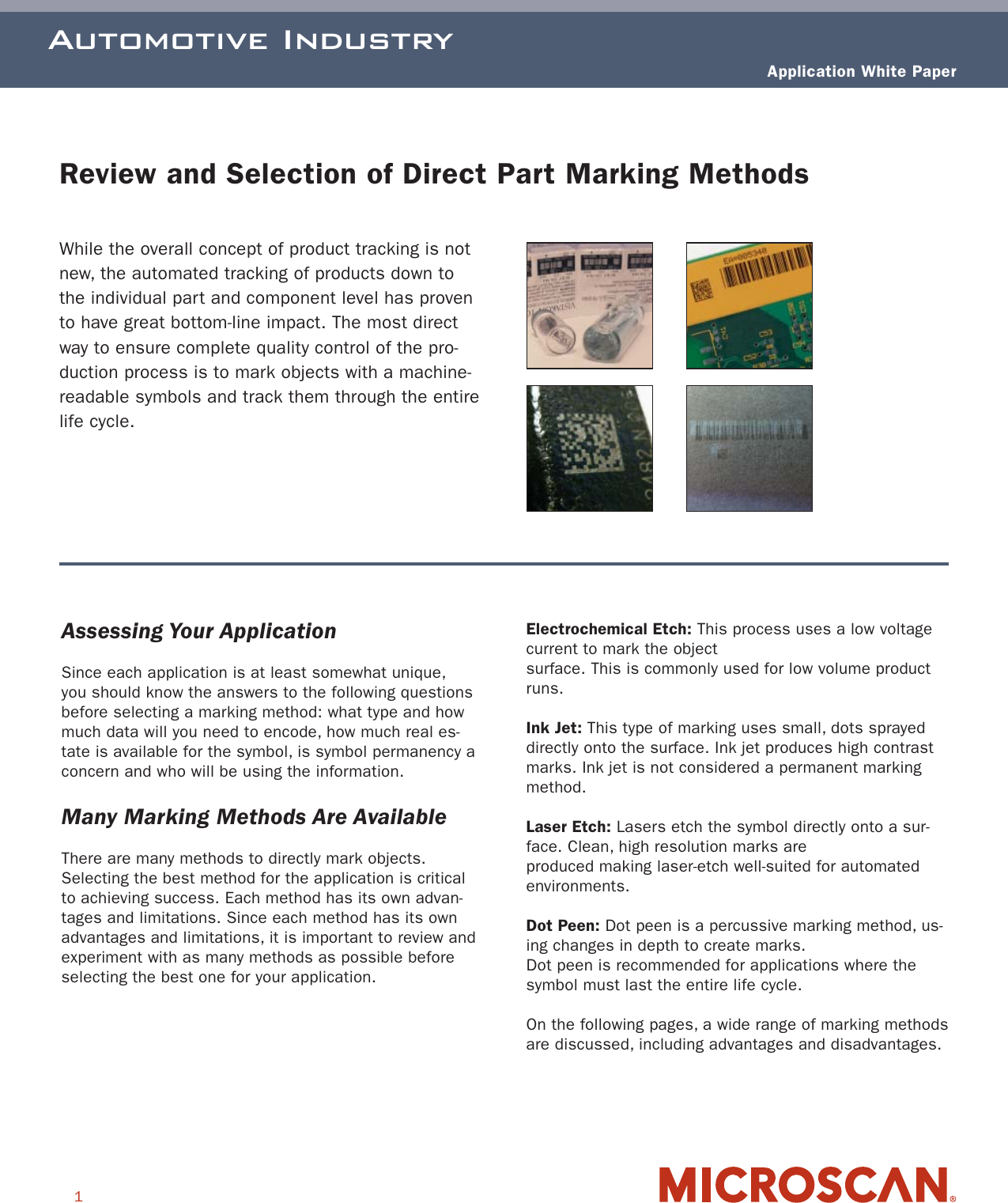 Page 1 of 4 - Markingmethods Marking Methods Paper