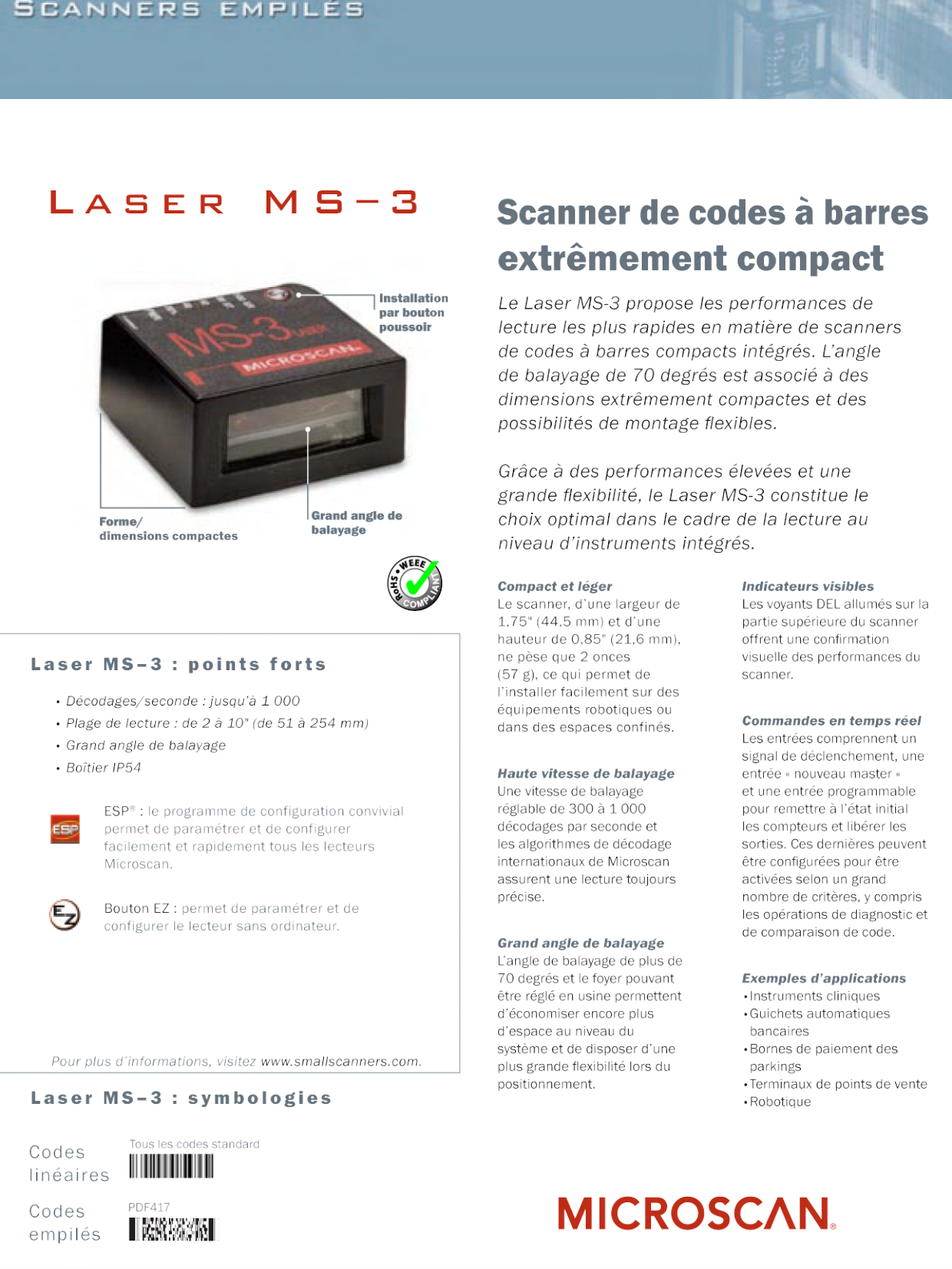 Page 1 of 2 - MS-3 Specification Sheet  Ms3 Francais