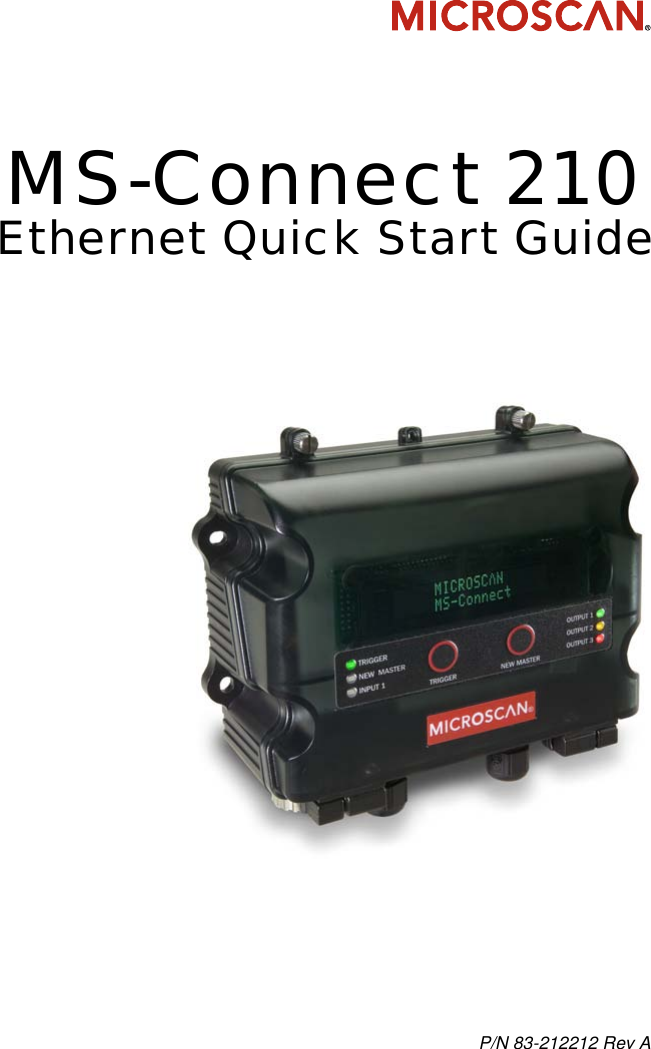 Page 1 of 8 - MS-Connect 210 Ethernet Quick Start Guide  Msconnect210quickstartguide