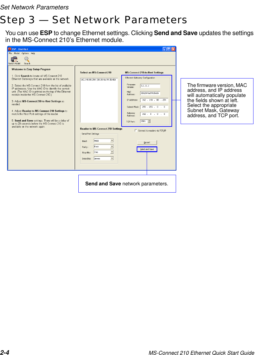Page 4 of 8 - MS-Connect 210 Ethernet Quick Start Guide  Msconnect210quickstartguide