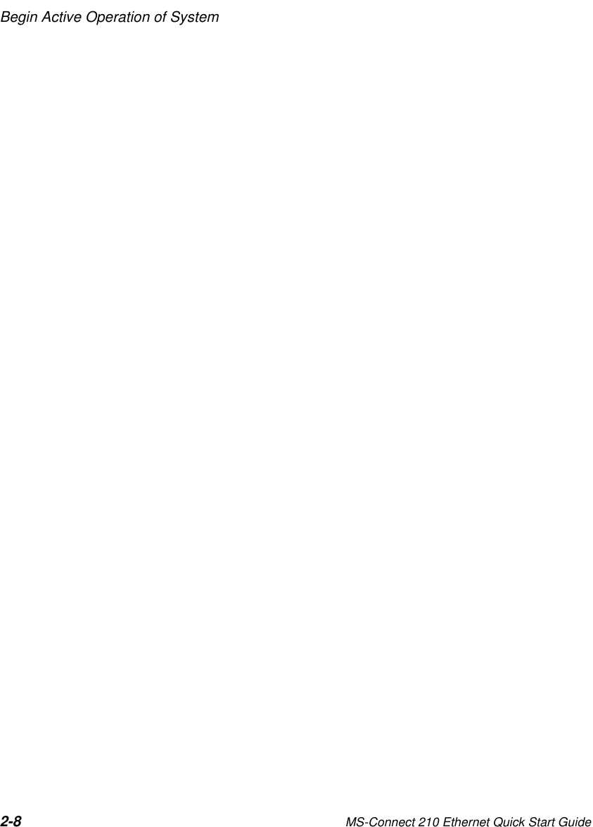 Page 8 of 8 - MS-Connect 210 Ethernet Quick Start Guide  Msconnect210quickstartguide