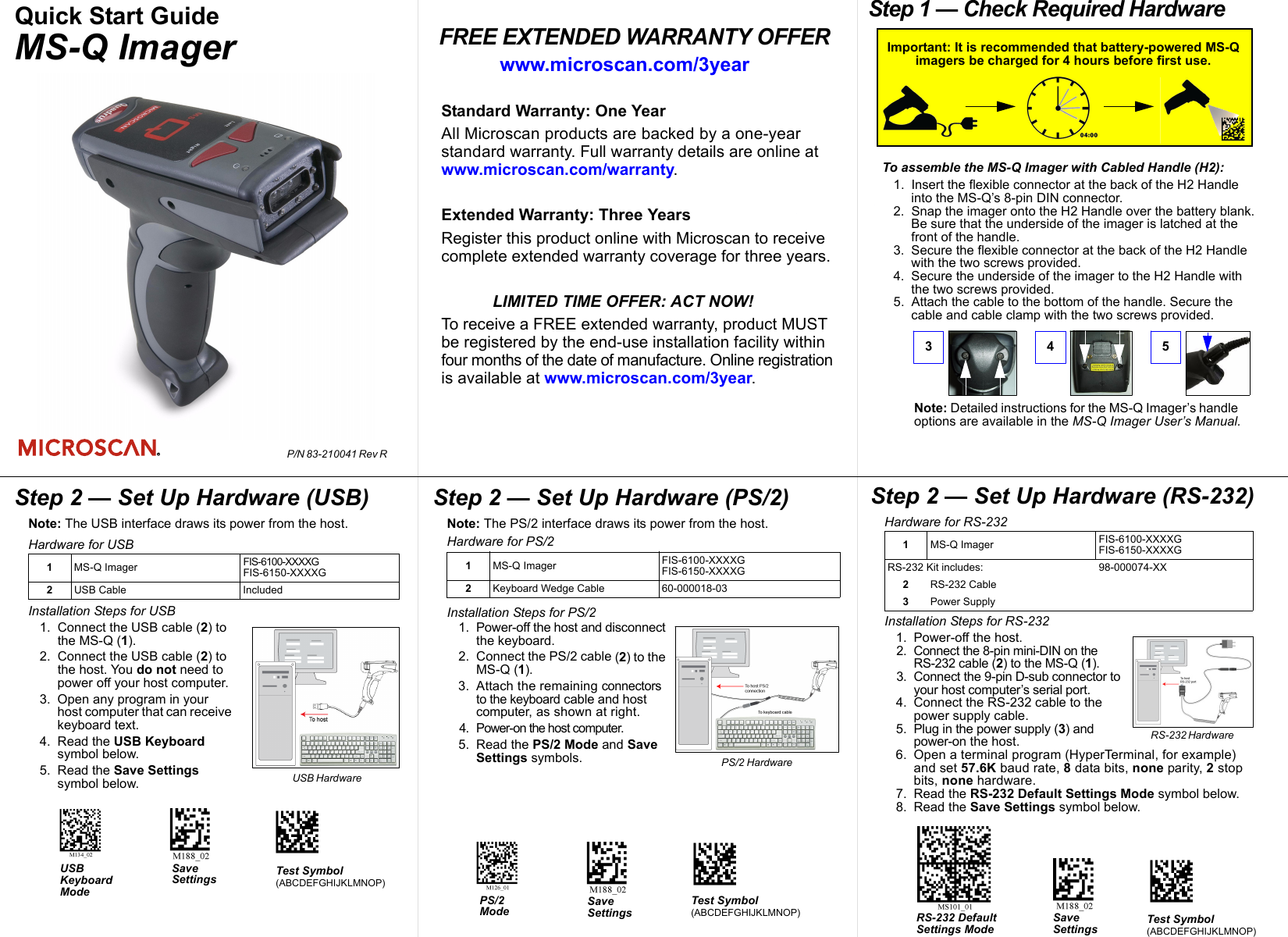 Page 1 of 2 - MS-Q Imager Quick Start Guide  Msqquickstartguide