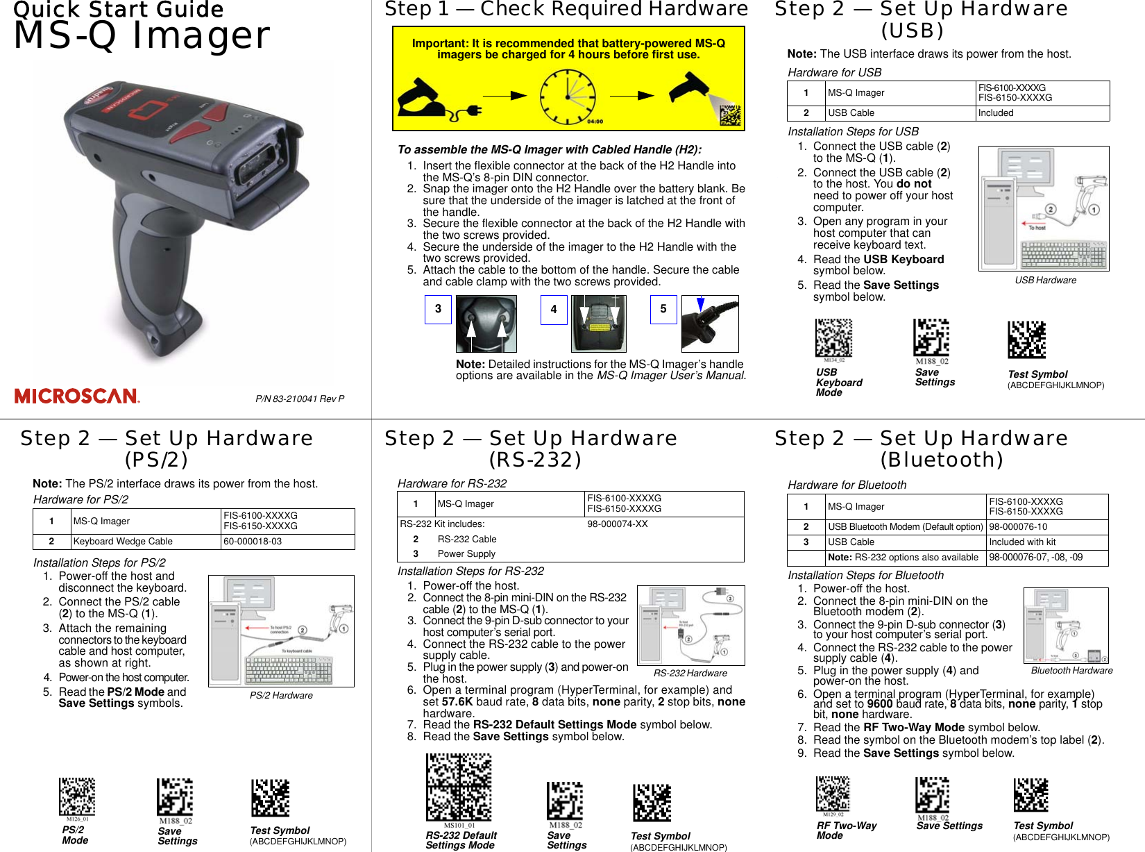 Page 1 of 2 - MS-Q Imager Quick Start Guide  Msqquickstartguide