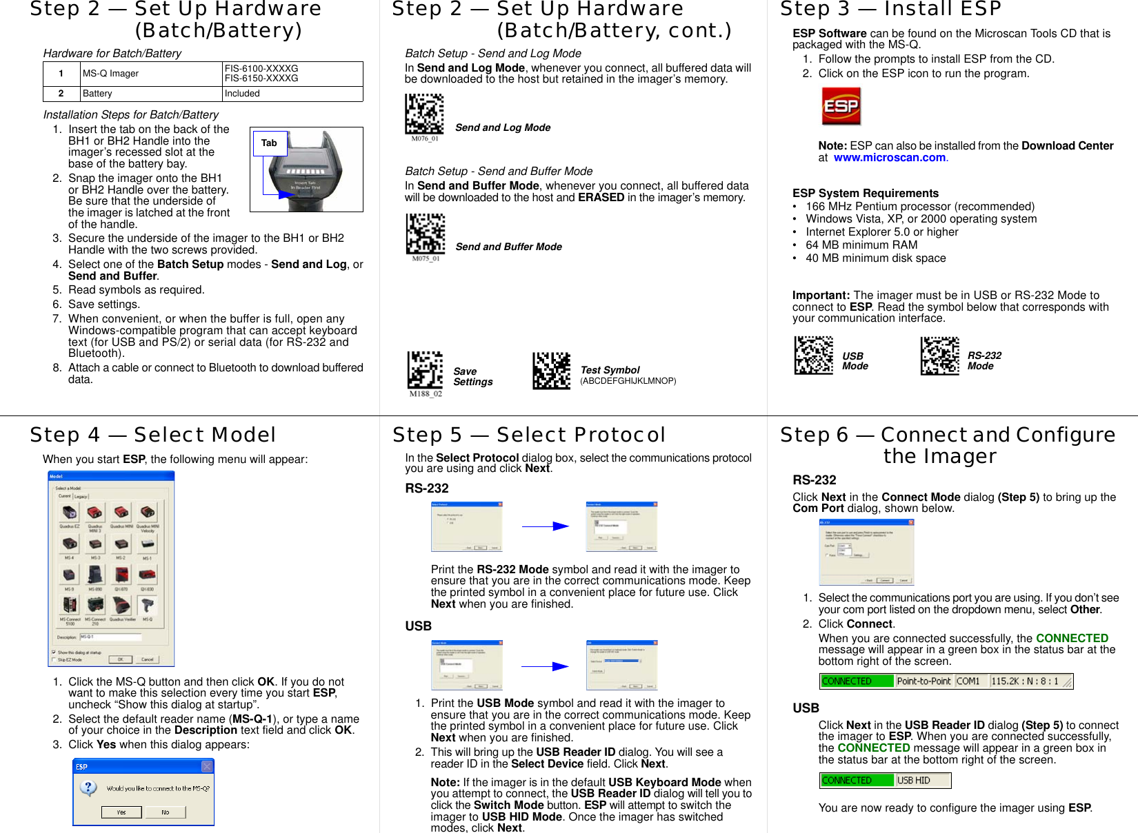 Page 2 of 2 - MS-Q Imager Quick Start Guide  Msqquickstartguide