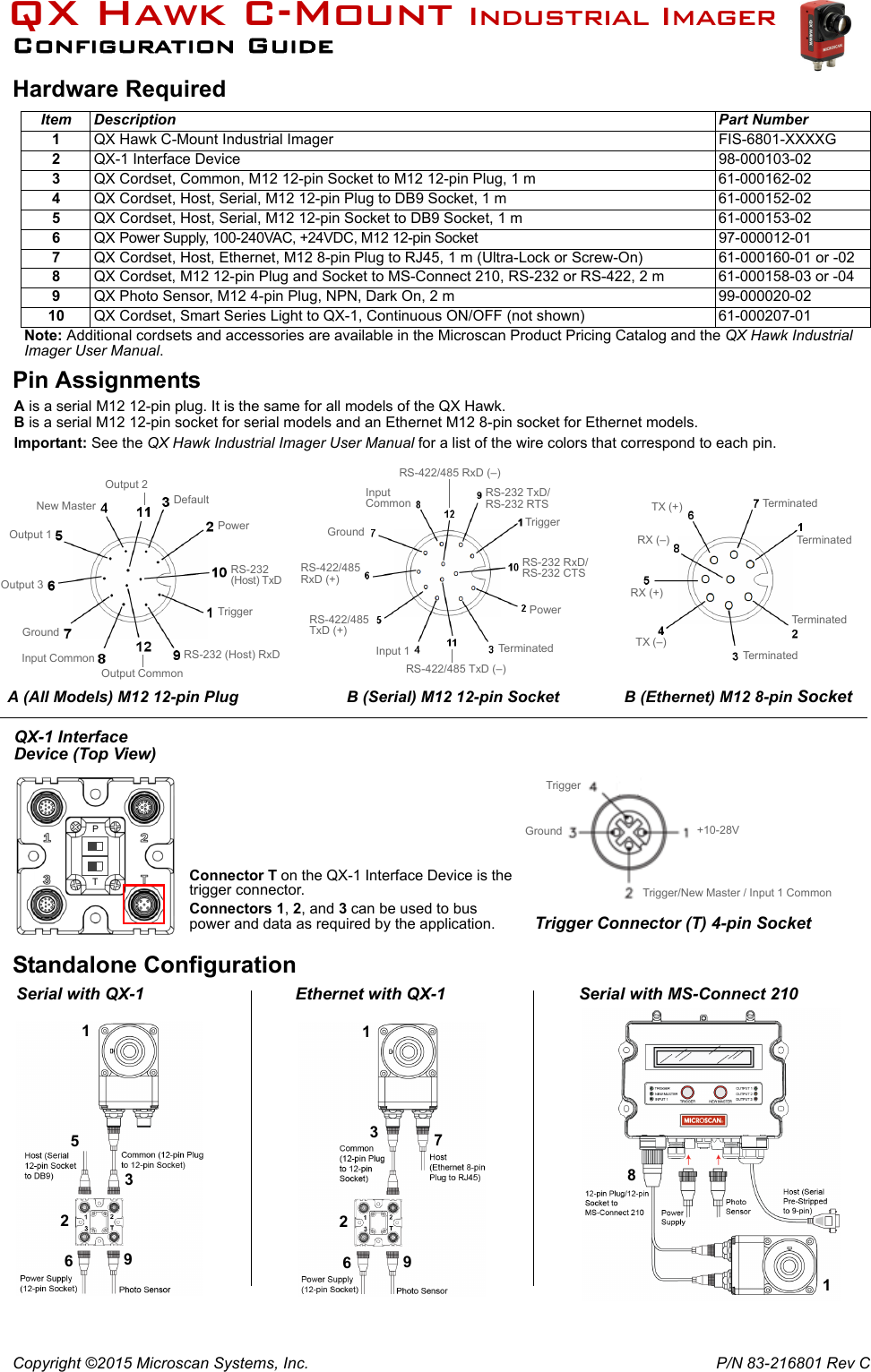 QX Hawk C Mount Configuration Guide Qxhawkcmountconfigguide