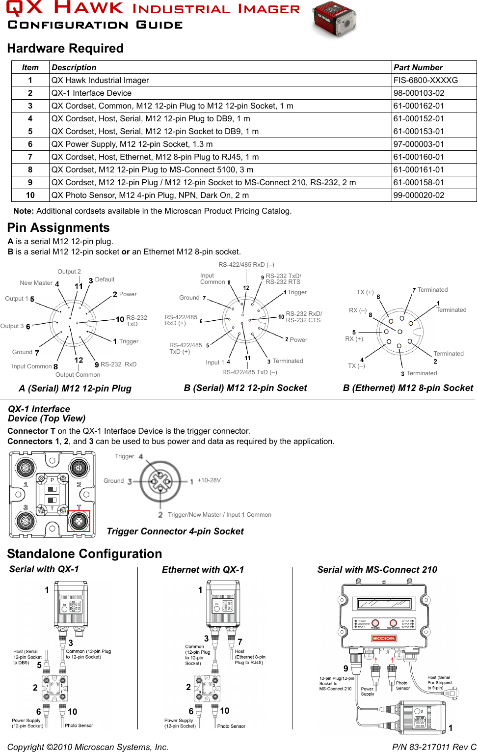 Page 1 of 2 - QX Hawk Industrial Imager Configuration Guide  Qxhawkconfigguide