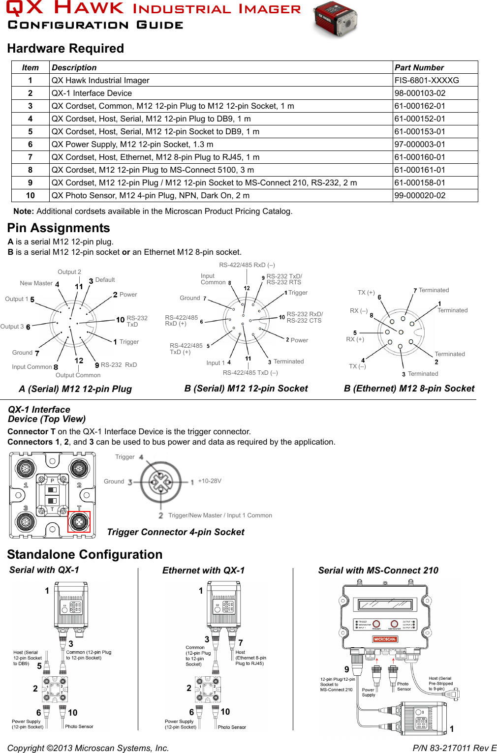 Page 1 of 2 - QX Hawk Industrial Imager Configuration Guide  Qxhawkconfigguide