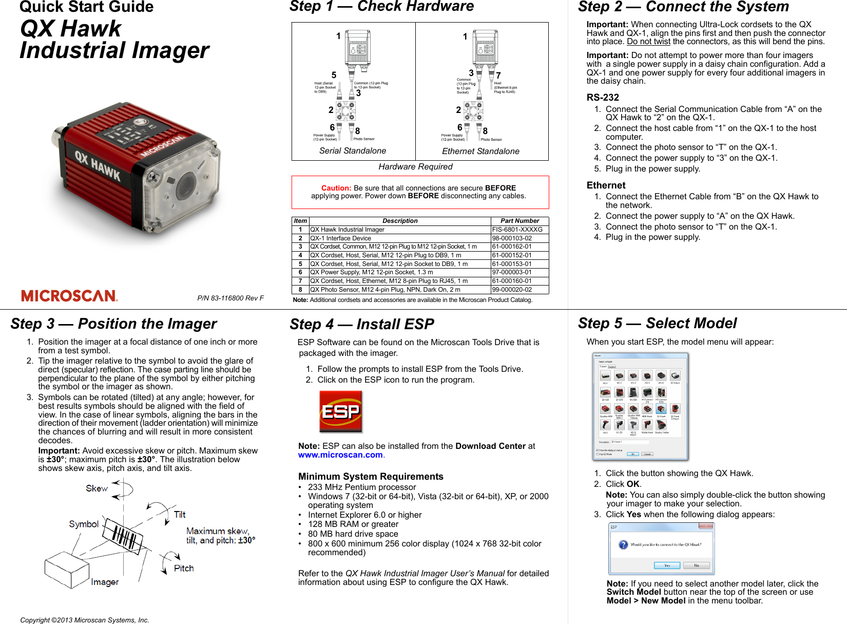 Page 1 of 2 - QX Hawk Quick Start Guide  Qxhawkquickstartguide