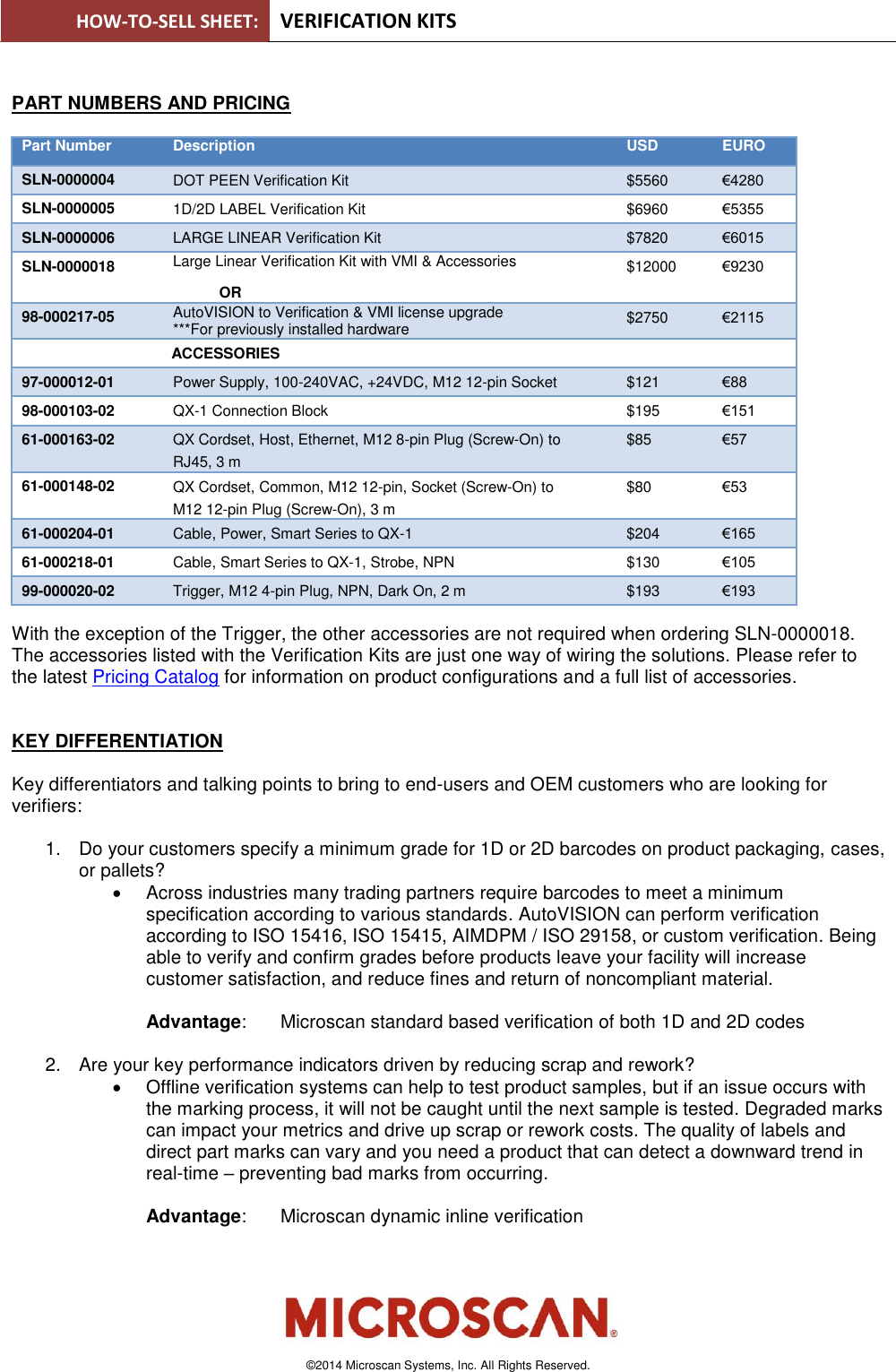 Page 2 of 4 - Verification Kits Verify Howtosellsheet