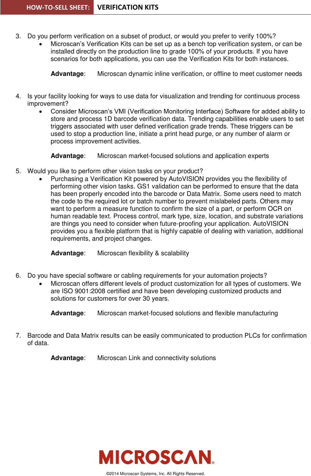 Page 3 of 4 - Verification Kits Verify Howtosellsheet