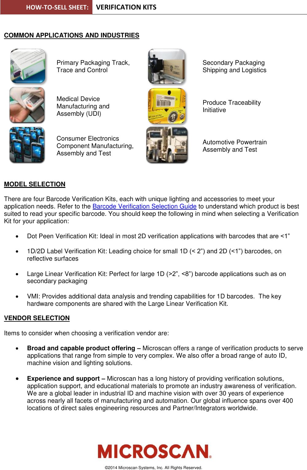 Page 4 of 4 - Verification Kits Verify Howtosellsheet