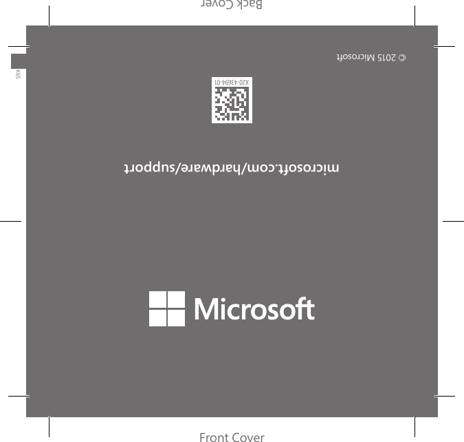  X20-43694-01© 2015 Microsoftmicrosoft.com/hardware/supportK65Front CoverBack Cover