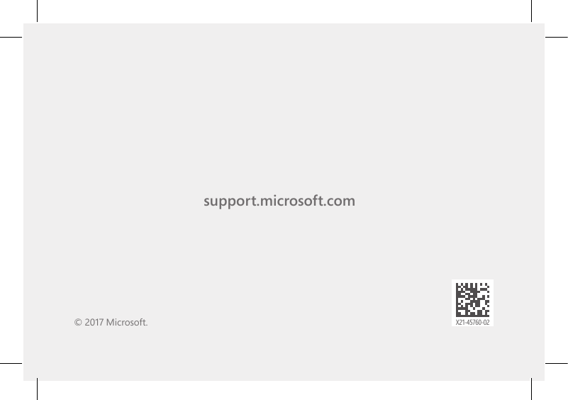 X21-45760-02support.microsoft.com© 2017 Microsoft.