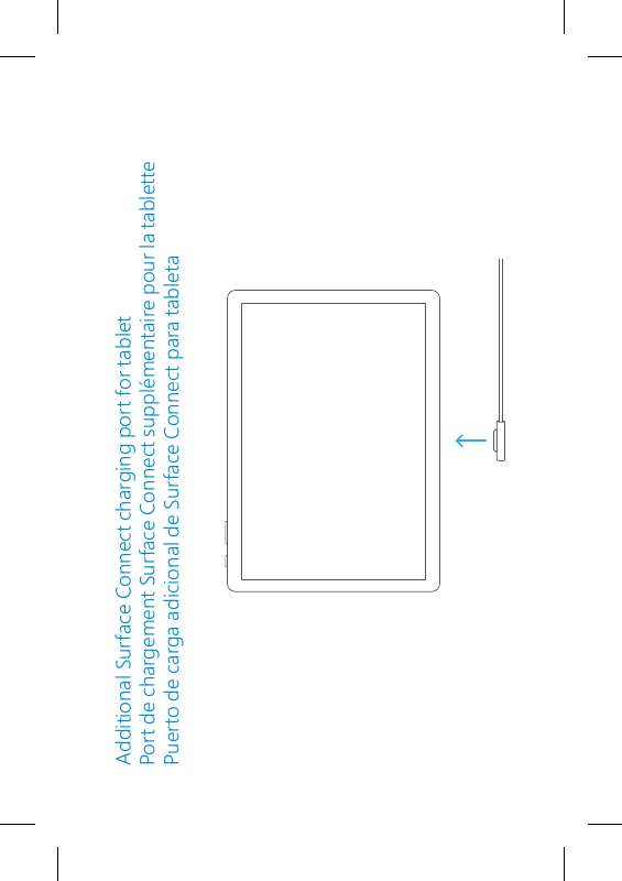 Additional Surface Connect charging port for tabletPort de chargement Surface Connect supplémentaire pour la tablettePuerto de carga adicional de Surface Connect para tableta