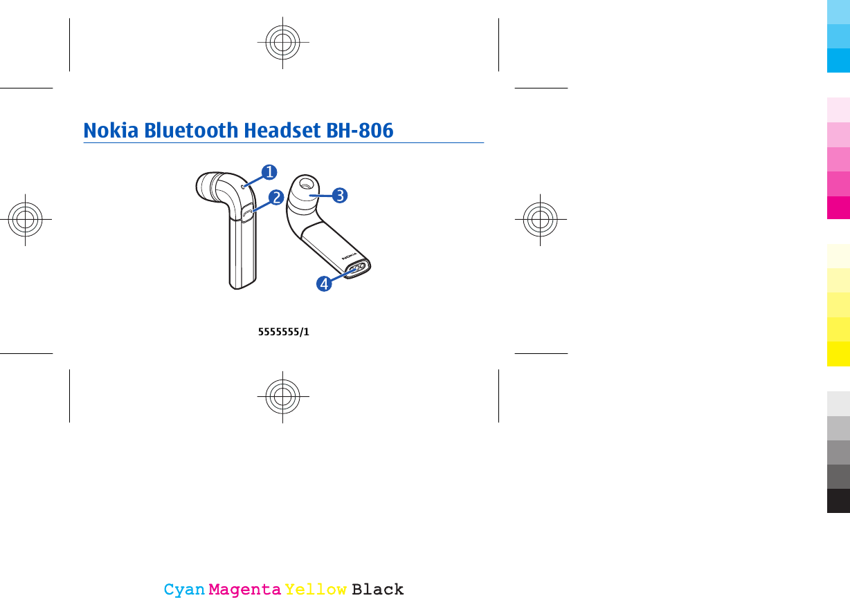 Nokia Bluetooth Headset BH-8065555555/1CyanCyanMagentaMagentaYellowYellowBlackBlack