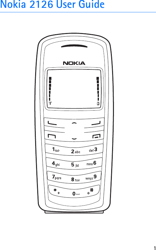 1Nokia 2126 User Guide931169X26Issue 1