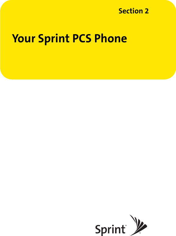 Section 2Your Sprint PCS Phone