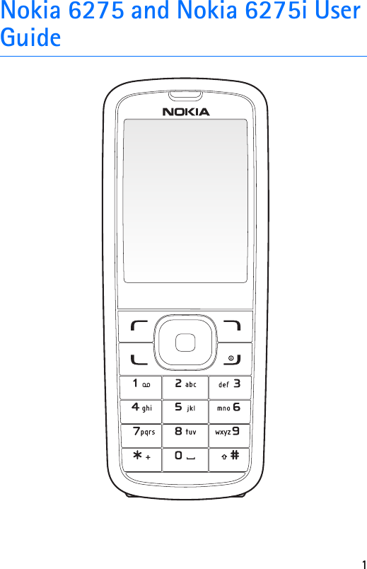 1Nokia 6275 and Nokia 6275i User Guide