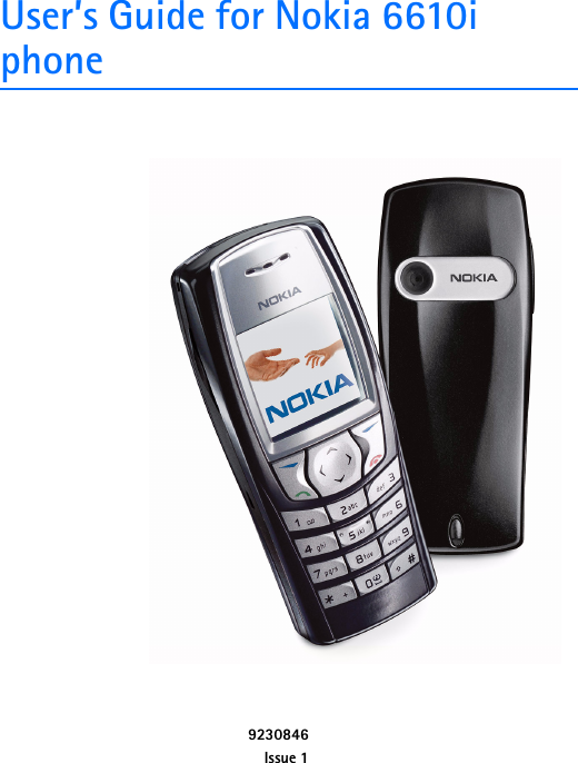 User’s Guide for Nokia 6610i phone9230846Issue 1