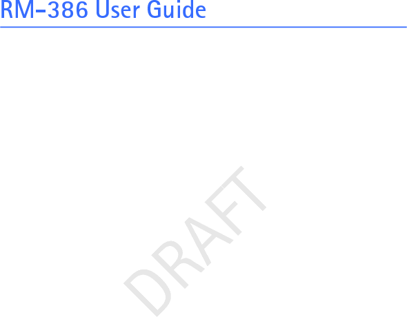 DRAFTRM-386 User Guide