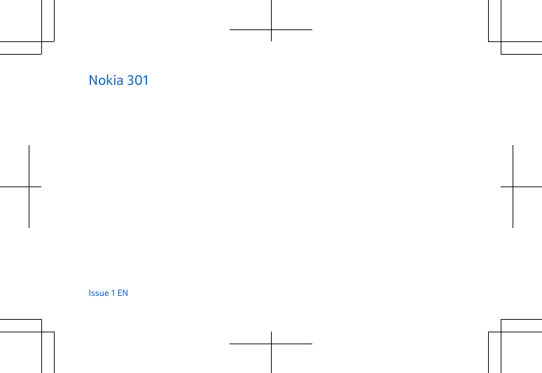 Nokia 301Issue 1 EN