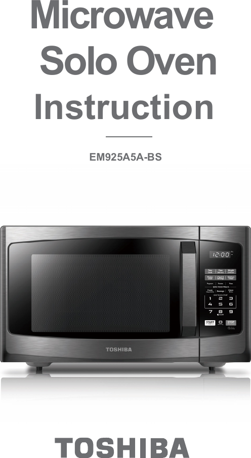 EM925A5A-BSMicrowave Solo OvenInstruction