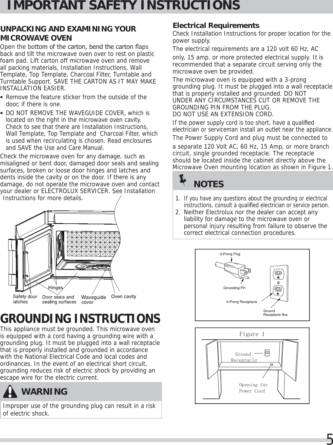 Page 5 of Midea Kitchen Appliances EM159KYY Microwave Oven User Manual 