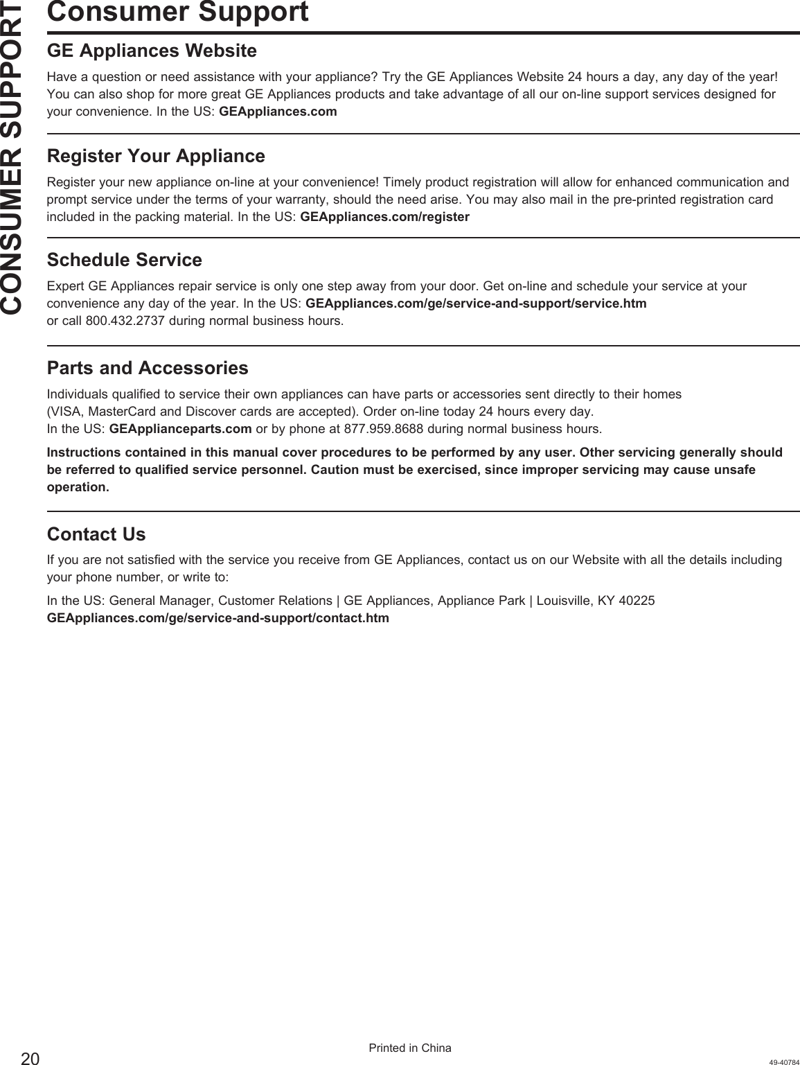 Page 20 of Midea Kitchen Appliances EM925AYYGEW Microwave Oven User Manual 49 40784 HiRes