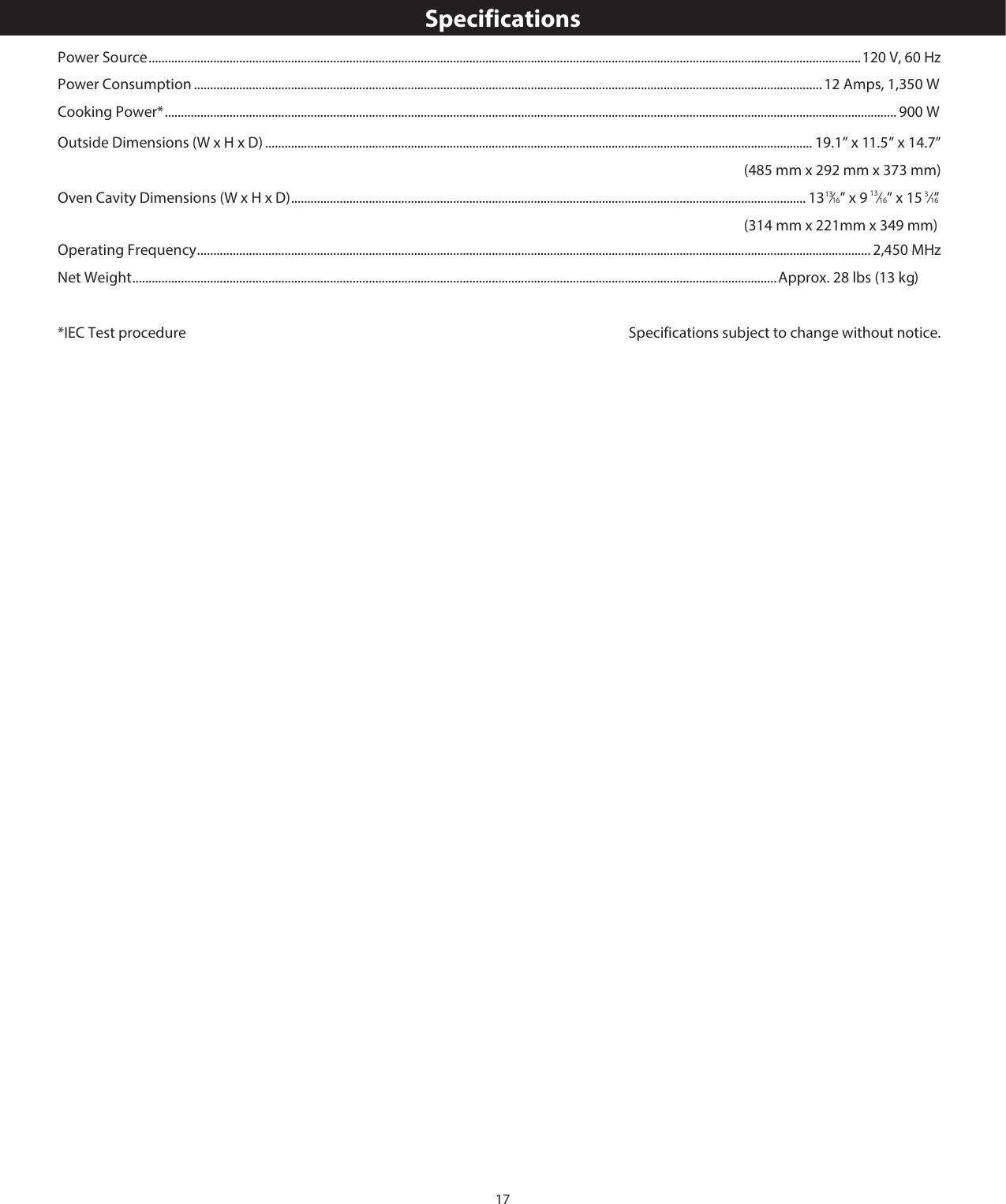 Page 19 of Midea Kitchen Appliances EM925AYYPA Microwave Oven User Manual 