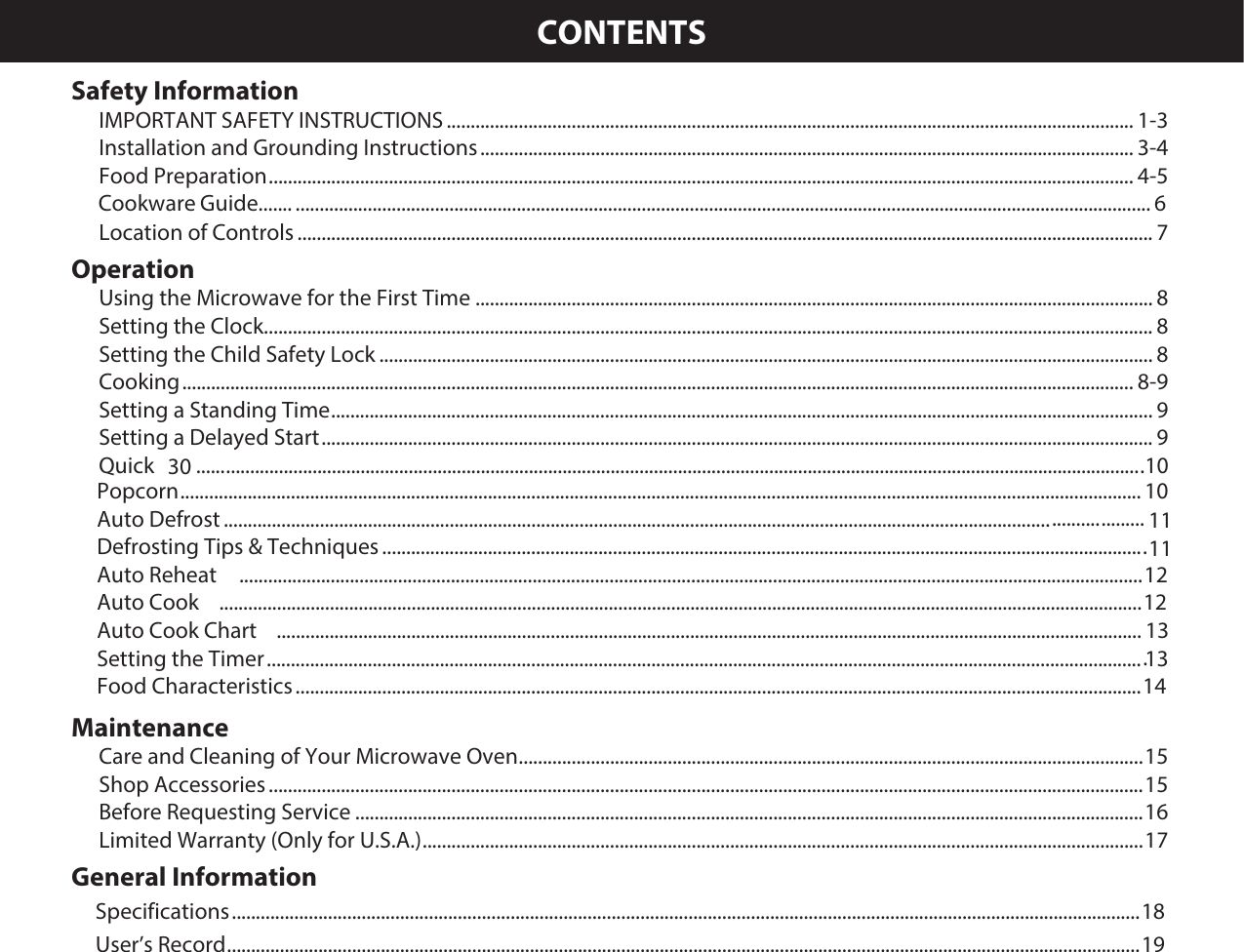 Page 2 of Midea Kitchen Appliances EM925AYYPA Microwave Oven User Manual 