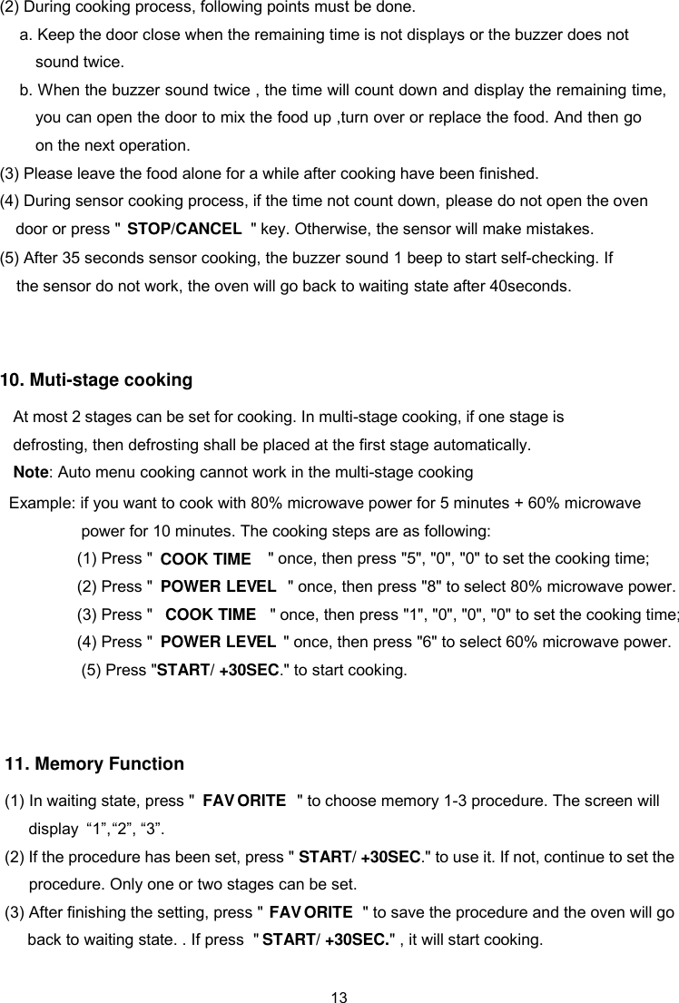 Page 13 of Midea Kitchen Appliances XM031MYY-PV4 Microwave Oven User Manual VG8XM031MYY PV4 