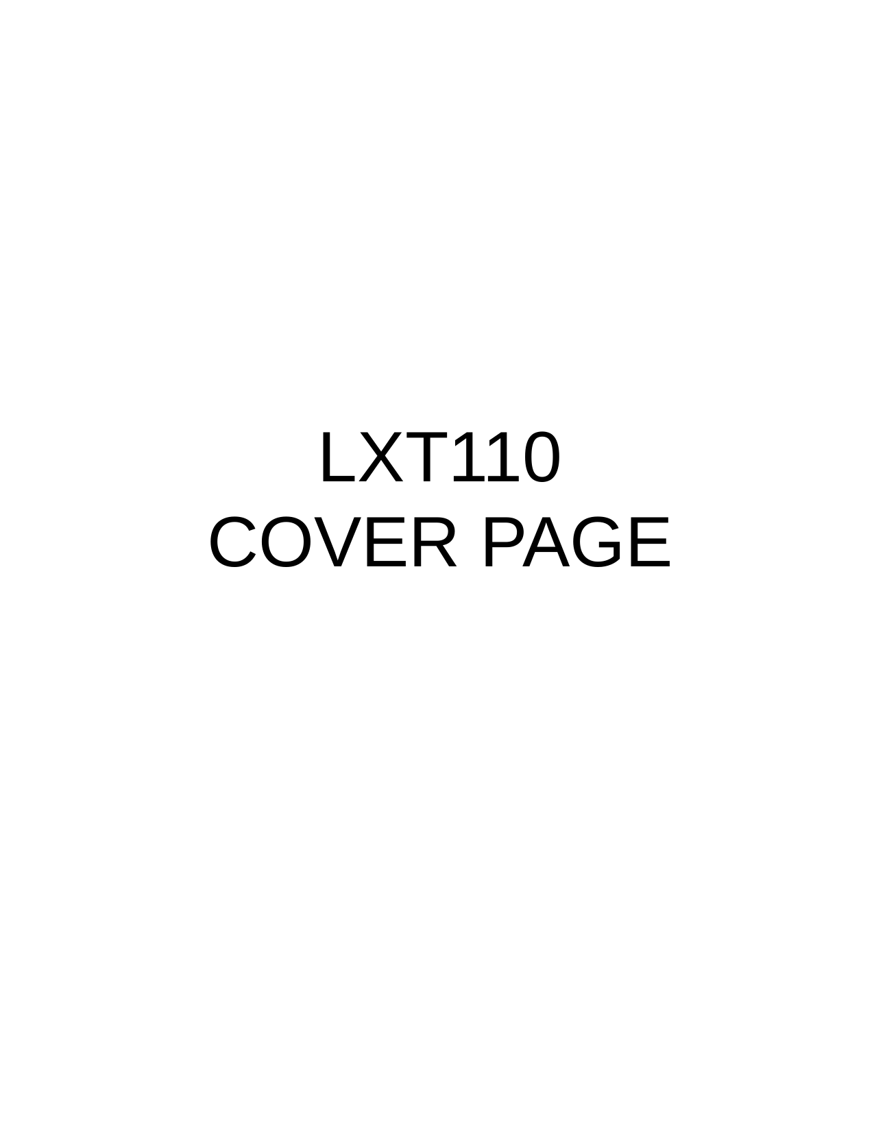 LXT110COVER PAGE