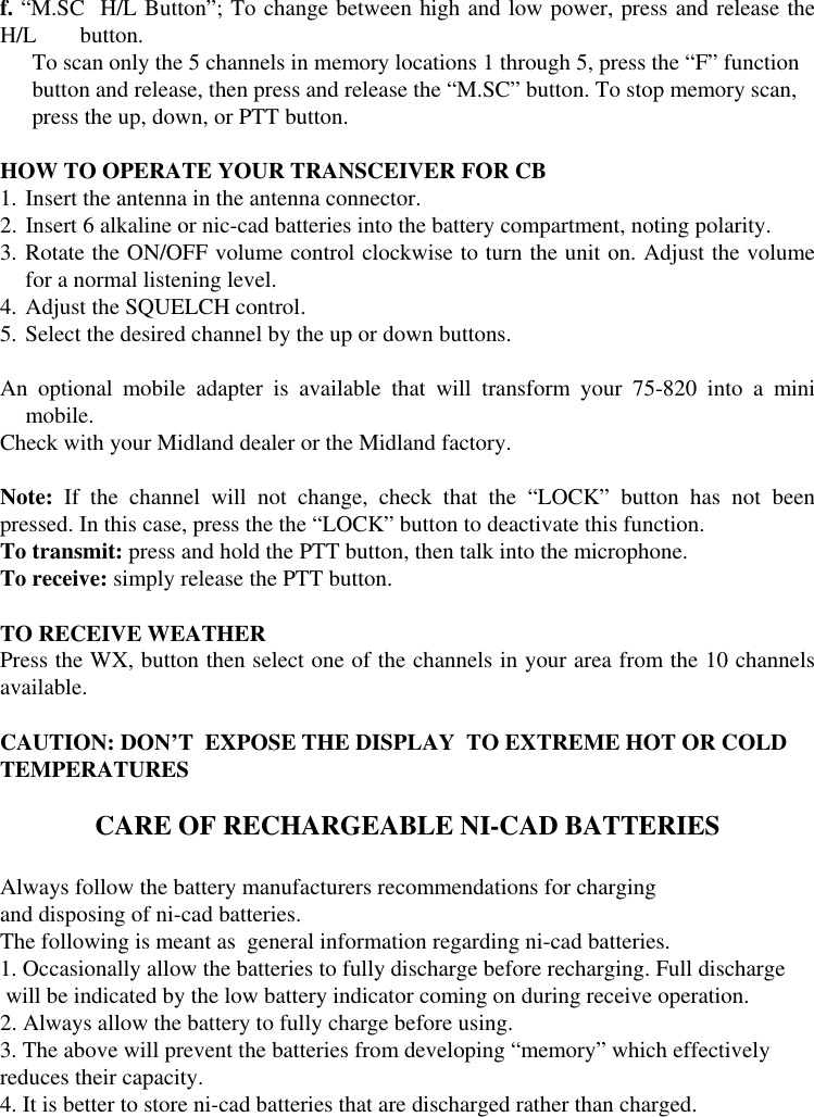 Page 6 of 8 - Midland-Radio Midland-Radio-75-82-Users-Manual- 95  Midland-radio-75-82-users-manual