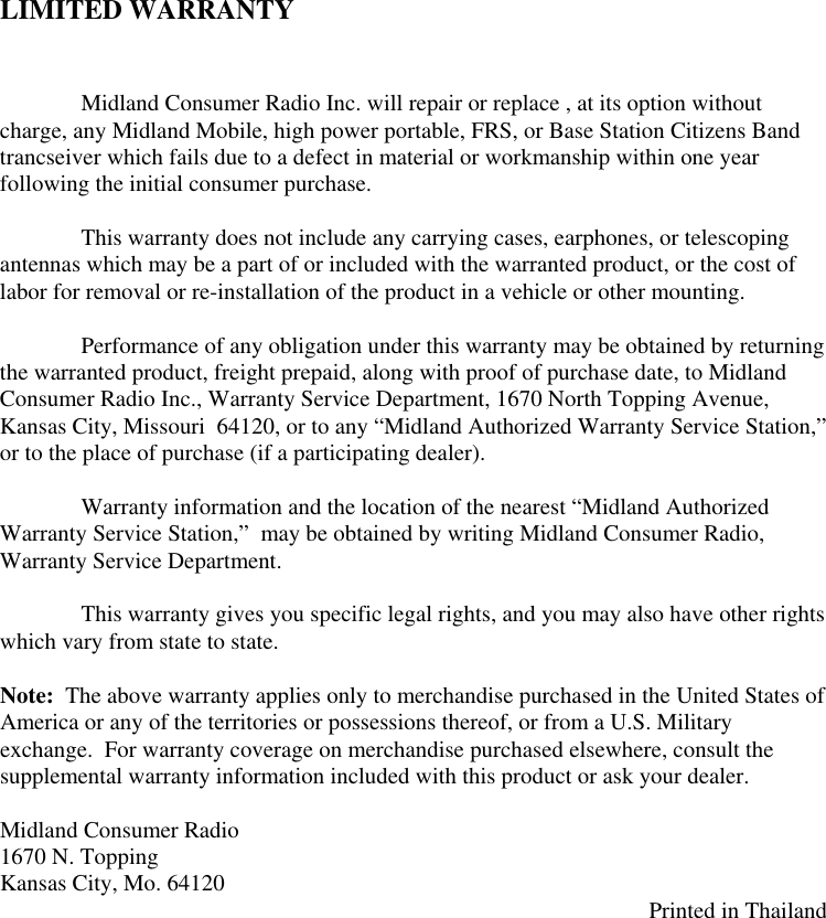 Page 8 of 8 - Midland-Radio Midland-Radio-75-82-Users-Manual- 95  Midland-radio-75-82-users-manual