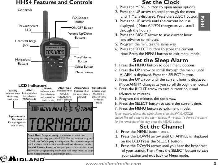 Page 3 of 10 - Midland-Radio Midland-Radio-Hh54-Users-Manual- HH54 Manual  Midland-radio-hh54-users-manual