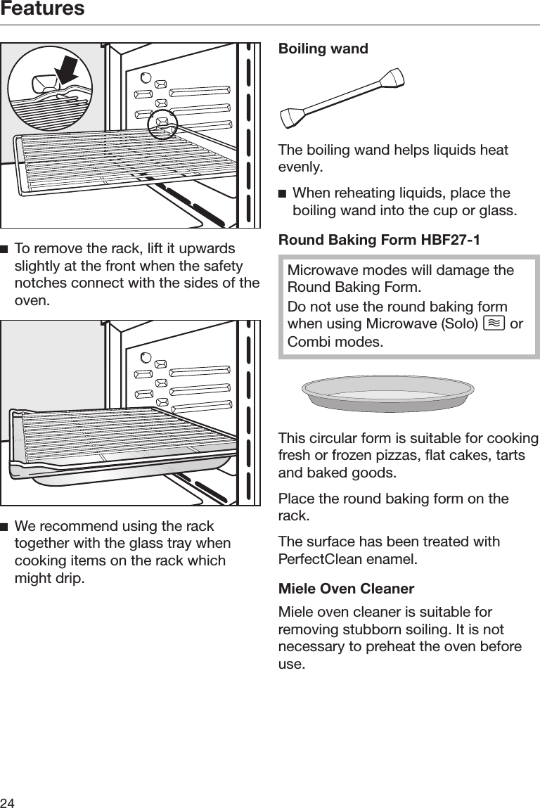 Page 24 of Miele and Cie KG BM6010 Microwave Convection Oven User Manual BM BK1 US CA en